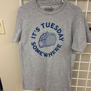 Taco Tuesday Funny T-Shirt Size Size Medium. Short Sleeve. 90/10 cotton/poly.